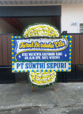 Papan Bunga Duka di Cigondewah Kaler